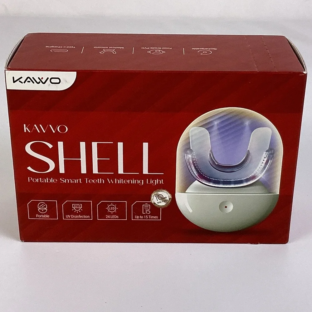 KAVVO Shell LED Teeth Whitening Light Kit Portable‎ USB-C New